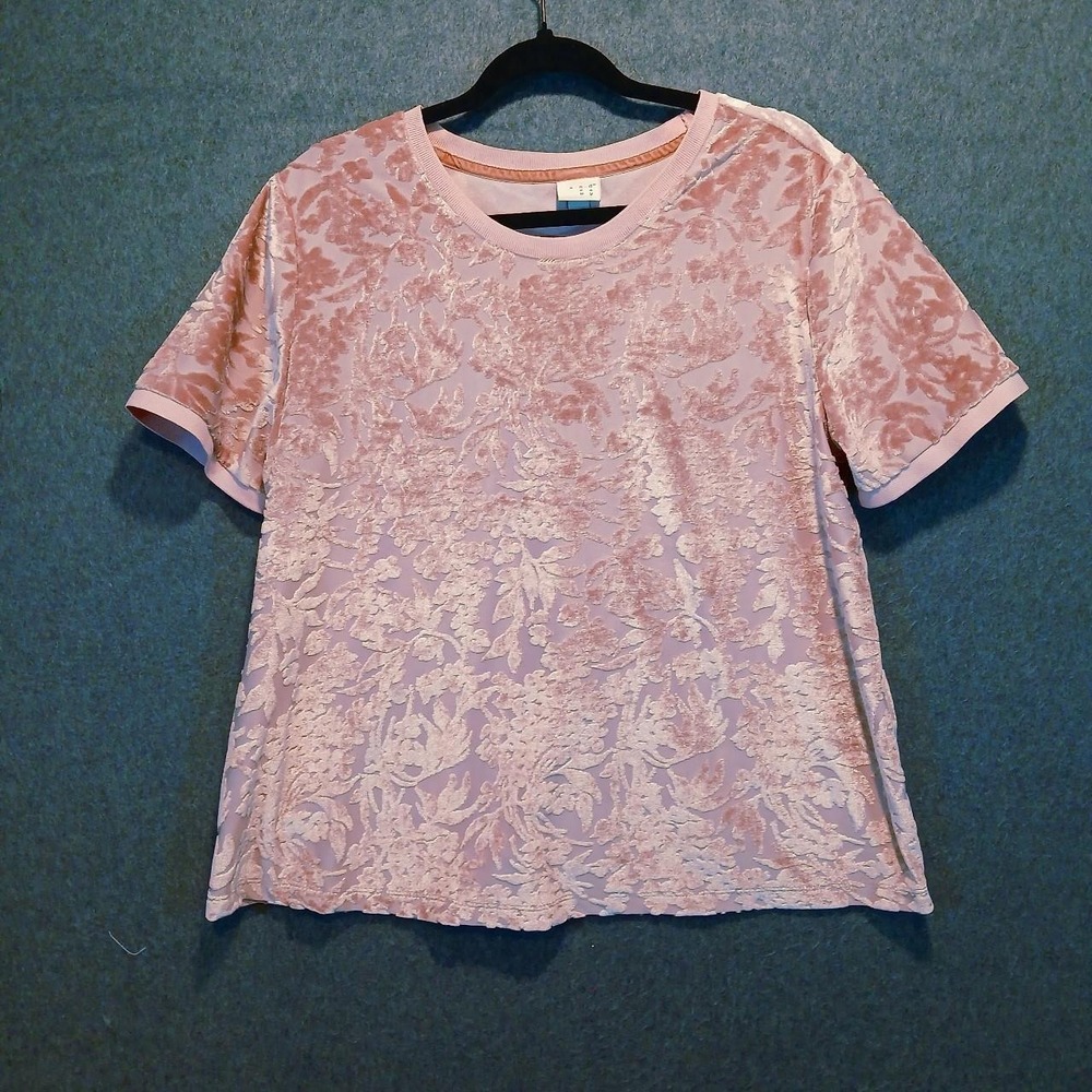 A New Day XL velvet burnout shirt boho romantic soft girl indie sleaze 2010s